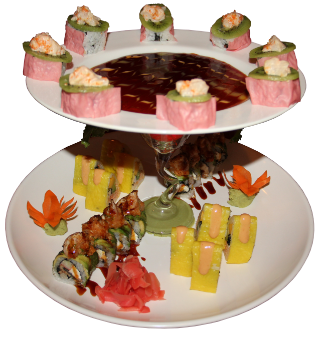 Sushi rolls and nigiri served at Kenzo Restaurant